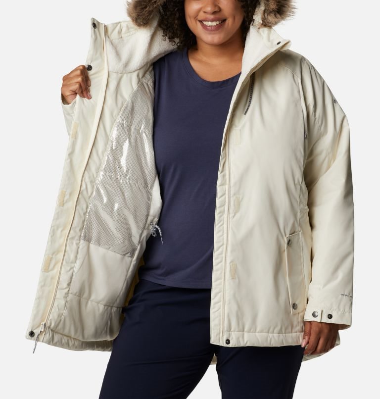 Jachete Izolate Columbia Suttle Mountain II Dama Albi | Plus Size YDQ8S7ZM0